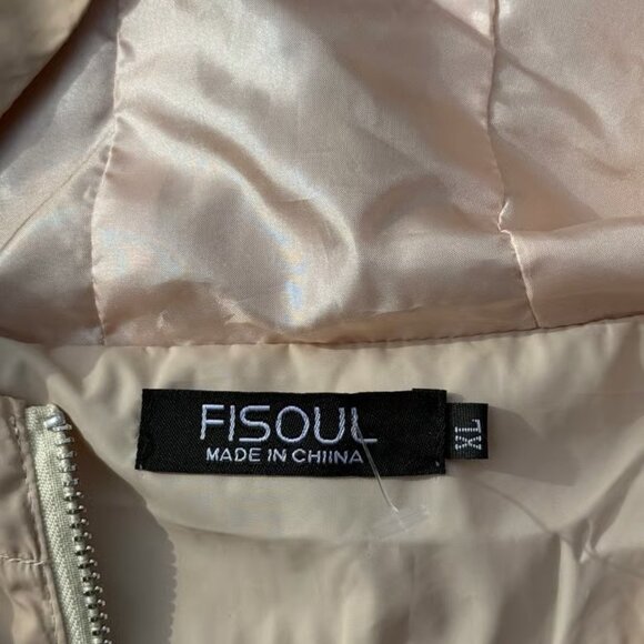 Fisoul Red and Beige Hooded Windbreaker - Picture 2 of 3